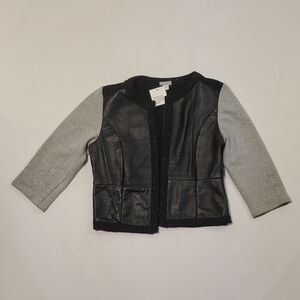 Preloved Upcycled NWT - Women's Black and Gray Blazer Jacket